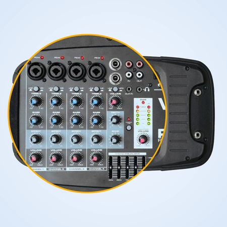 Zestaw nagłośnieniowy 300W 2x kolumna 10'' mikser mikrofon statywy Vonyx