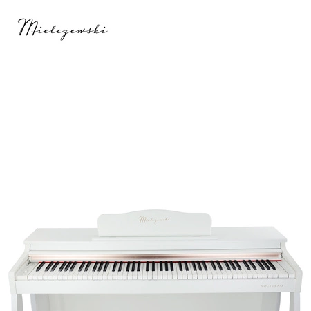 Pianino cyfrowe ze statywem 88 dynamicznych klawiszy NOCTURNO białe Mielczewski