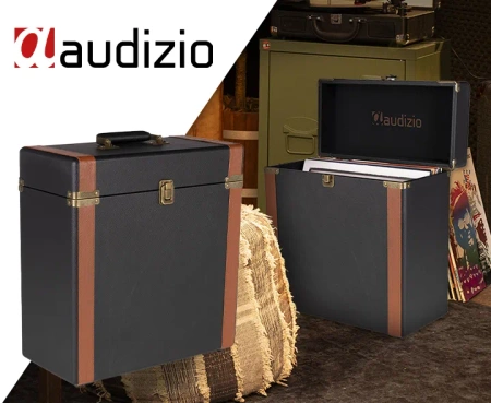 Futerał na płyty winylowe Audizio RC32, luksusowa czerń