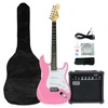 Gitara elektryczna - kompletny zestaw -Golden Guitar STEG-20 Różowa Stratocaster