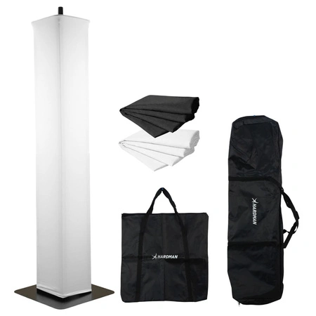 Czarny totem 100-175cm PTS23B z akcesoriami Hardman