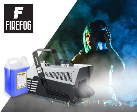 Zestaw: Wytwornica dymu mgły HAZE 1500 Firefog+ płyn do dymu Hazer 5l