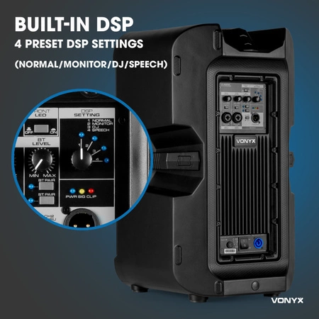 Kolumna aktywna 1sz 12'' 800W z Bi-amp DSP Vonyx