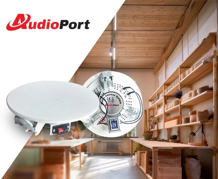 Głośnik sufitowy bezramkowy 6'' 10W/100V AB115FL Audioport
