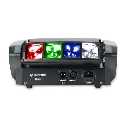 Efekt świetlny ruchomy LED RGBW Spider Lucendi