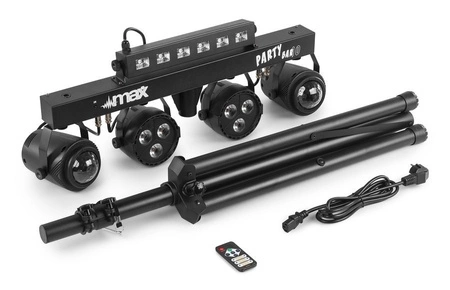 Zestaw oświetleniowy PAR UV STROBE JELLY MOON MAX PARTYBAR10