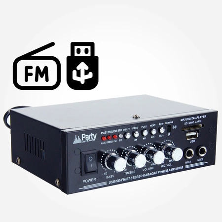 Wzmacniacz karaoke 2x 25W Party Light&Sound PLS1250USB-RC