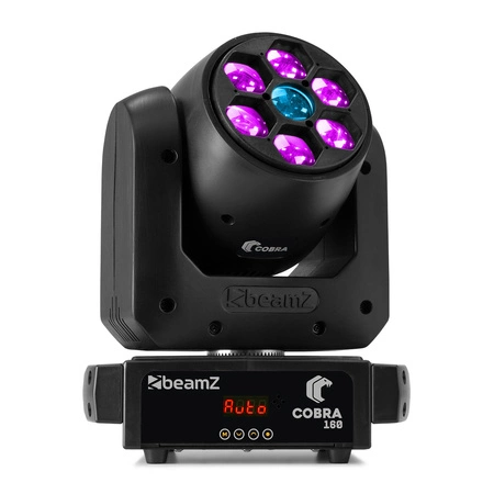 Zestaw: 2x Głowa ruchoma Cobra 160 Spot 100W z 6x 10W B-Eye Beamz+ case