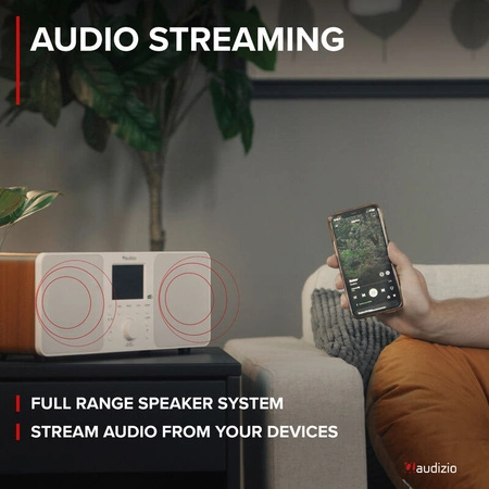 Radio stereo Genua DAB+ BT białe Audizio