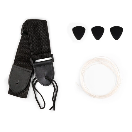 Gitara klasyczna 3/4 dla dziecka młodzieżowa SoloArt Max czarna+ akcesoria