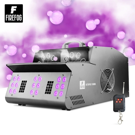 Wytwornica baniek i dymu z efektem LED Octopus 1500BL DMX pilot Firefog
