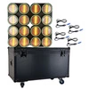 Zestaw: 4x Reflektor retro LED RGB COB DMX R4 Lucendi+ Case