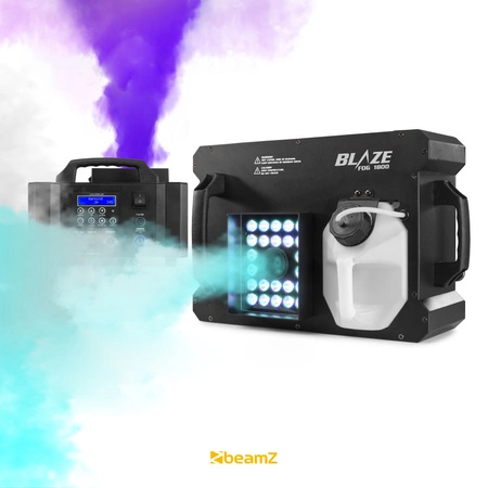 Zestaw: Wytwornica dymu pionowego LED BLAZE1800 + płyn do dymu CO2 5lBeamz