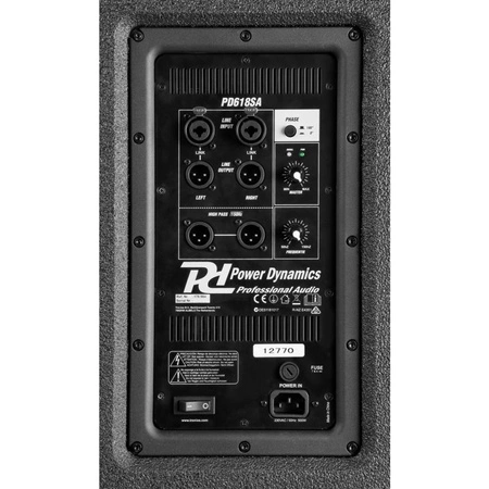 Subwoofer aktywny 18'' 700W PD618SA Power Dynamics