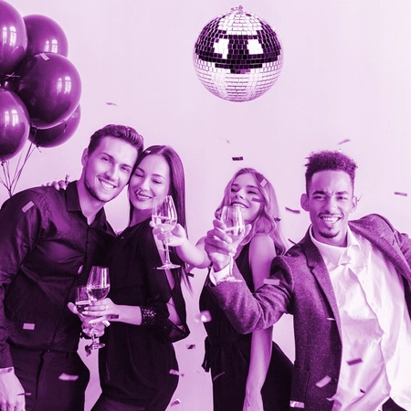 Zestaw: Kula lustrzana 20cm+ napęd sieciowy+ reflektor pinspot LED 5W