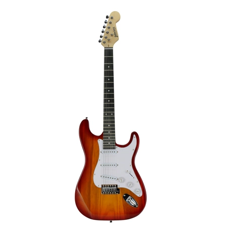 Gitara elektryczna - kompletny zestaw -Golden Guitar STEG-20 wiśniowa Stratocaster