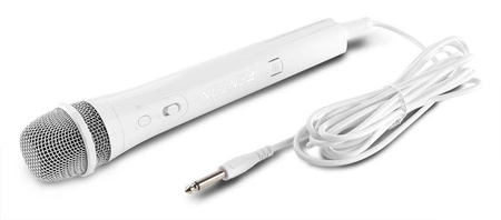 Mikrofon karaoke z oświetleniem LED RGB RGB KMD55W biały