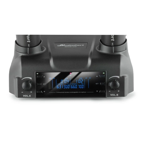 Zestaw mikrofonów bezprzewodowych doręcznych UHF+ stacja ładująca Audioport MCD-U2