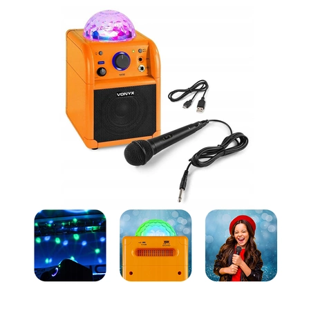 Głośnik bluetooth karaoke Vonyx SBS50L BT efekt LED