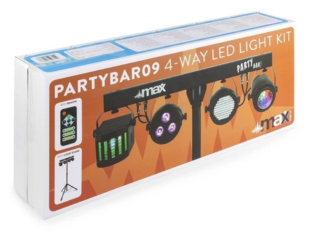 Zestaw oświetleniowy 4w1 MAX PARTYBAR09 + torba