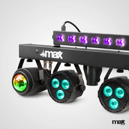 Zestaw oświetleniowy PAR UV STROBE JELLY MOON MAX PARTYBAR10