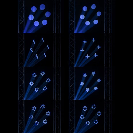 Zestaw: 4x Głowa ruchoma Cobra 100H z pryzmatem 100W Beamz+ 2x case