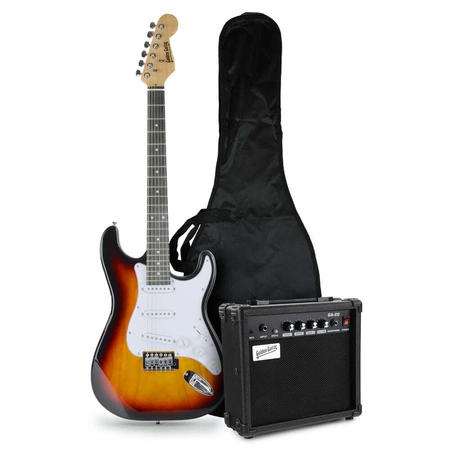 Gitara elektryczna - kompletny zestaw -Golden Guitar STEG-20 Sunburst Stratocaster