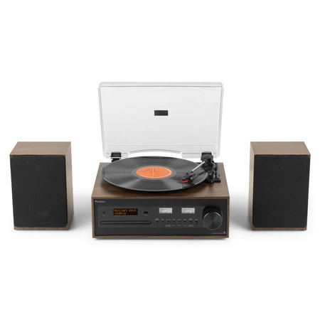 Gramofon retro Boston CD USB radio DAB głośniki Audizio