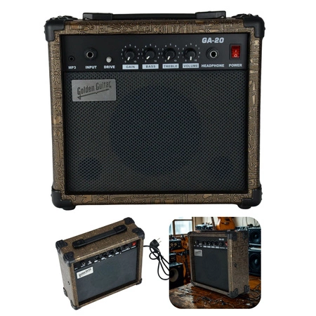 Wzmacniacz gitarowy GA-20 - złoty Golden Guitar