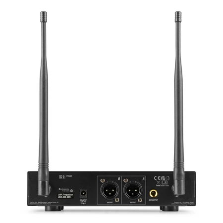 Zestaw mikrofonowy nagłowny 2x 80-kanałowy UHF PD220B Power dynamics