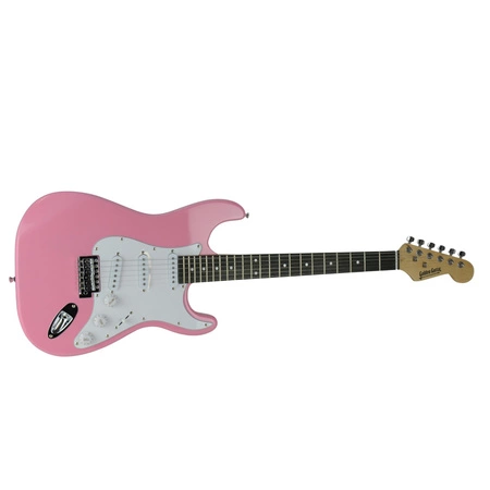 Gitara elektryczna - kompletny zestaw -Golden Guitar STEG-20 Różowa Stratocaster