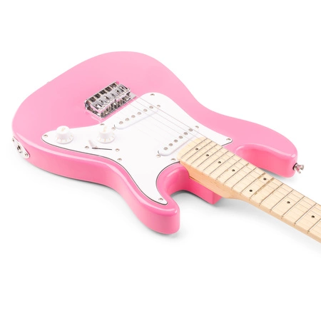 Zestaw Gitara Elektryczna GigKit Junior różowa 1/4+ wzmacniacz akcesoria