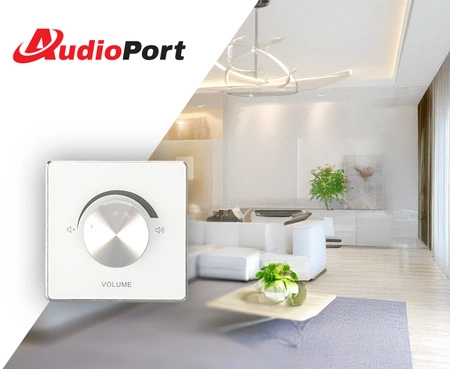 Regulator głośności 10W/100V - ARG3 srebrne szkło Audioport