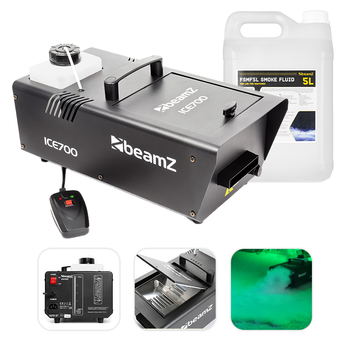 Zestaw: Wytwornica dymu ciężkiego ICE700+ płyn do dymu ciężkiego 5L