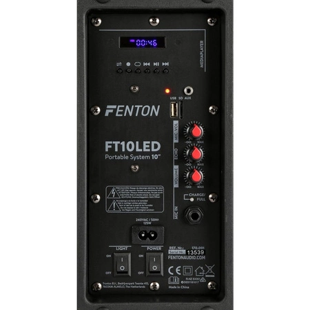 Kolumna mobilna z mikrofonem Fenton FT10LED 10 " 450W bluetooth