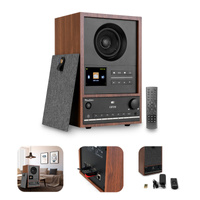 Radio internetowe DAB+/FM BT WIFI Canzo Audizio ciemne drewno