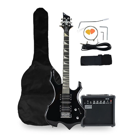Gitara elektryczna - kompletny zestaw -Golden Guitar RFL-5 Czarny