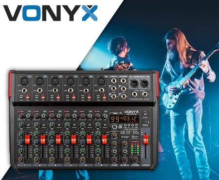 Mikser muzyczny 10-kanałowy REC BT DSP USB VM-KG10 Vonyx