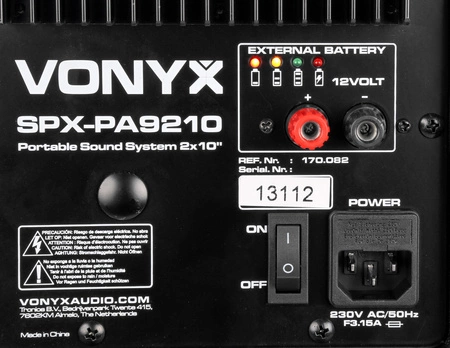 Kolumna aktywna 2x10'' 1000W BT SPX-PA9210 Vonyx