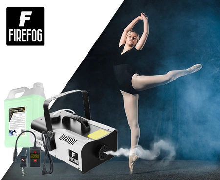 Zestaw: Wytwornica dymu 900W Falcon900 dwa piloty Firefog + płyn 5L