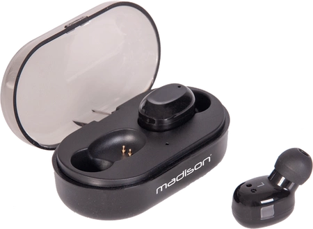 Słuchawki dokanałowe bluetooth ETWS150-BK Madison