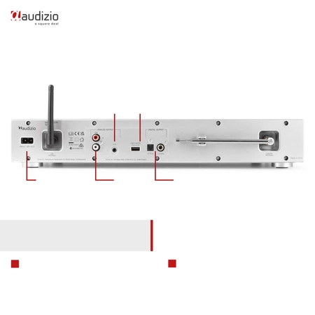 Radio internetowe Adria WiFi DAB+ BT srebrny