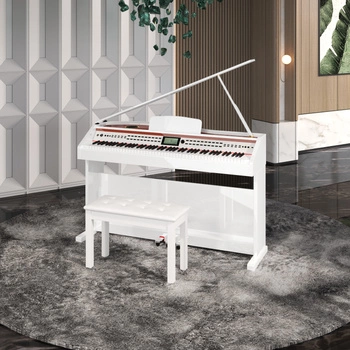 Pianino cyfrowe ważone mechanizm młoteczkowy SONATA białe połysk Mielczewski