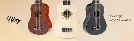 Zestaw: Ukulele sopranowe Max UKEY naturalne+ tuner dwie kostki struny pokrowiec