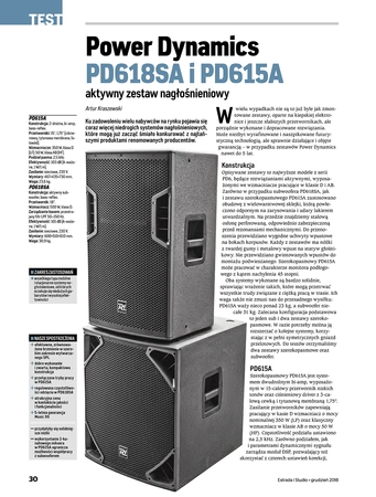 Subwoofer aktywny 18'' 700W PD618SA Power Dynamics