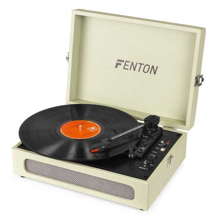 Gramofon w walizce RP118C Fenton wejście/wyjście BT zielony