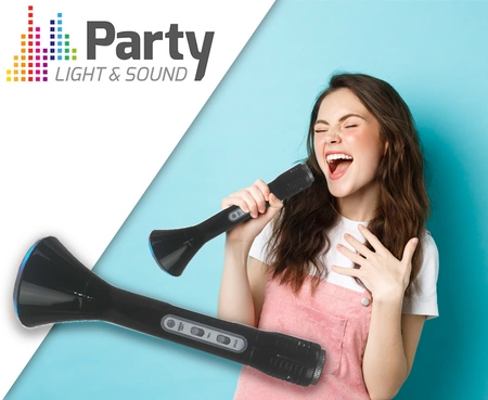 Mikrofon z głośnikiem do karaoke Party KAMIC kolor czarny