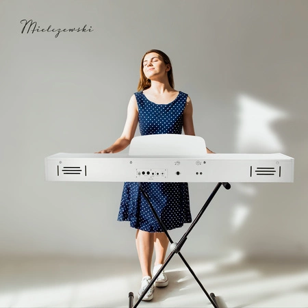 Pianino cyfrowe 88 klawiszy ARIA I białe Mielczewski