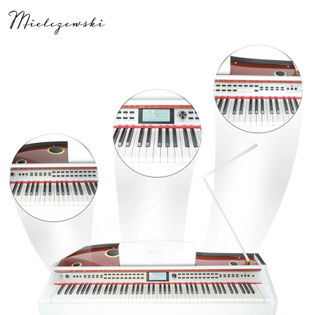 Pianino cyfrowe ważone mechanizm młoteczkowy SONATA białe połysk Mielczewski