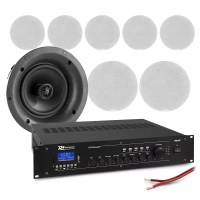 Profesjonalny system głośników sufitowych 8 x 6.5" FCS6  z wzmacniaczem bluetooth